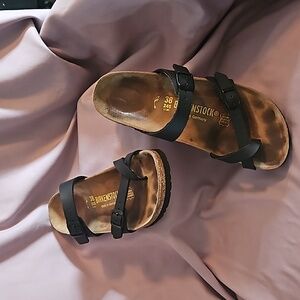 Birkenstock Mayari Black Birko Flor - Size 38